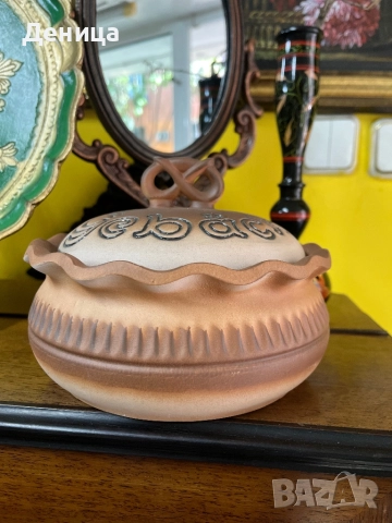 Керамичен съд за сладкиши Чудесен  е за всички печива Компактна форма, не глазирано дъно , снимка 8 - Други - 51830063