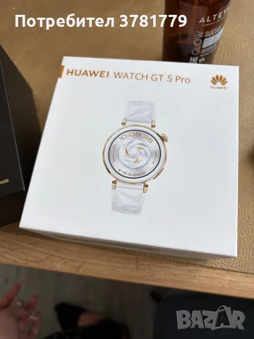ЧИСТО НОВ Huawei Watch GT 5 Pro 42mm White (Гаранция към А1), снимка 2 - Друга електроника - 55779350