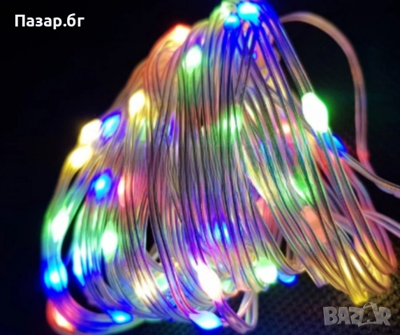 Коледни LED лампички с многоцветни, топъл и студен бял цвят, снимка 3 - Декорация за дома - 52501407