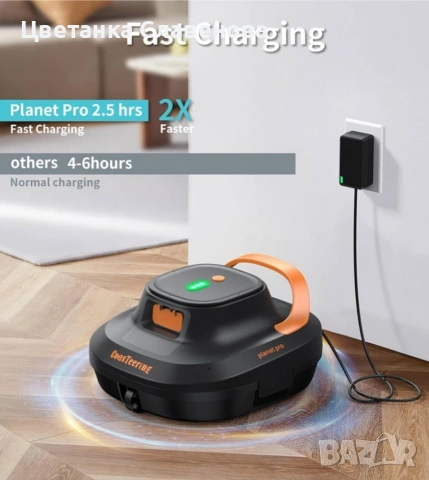 Безкабелна прахосмукачка за басейн Coasteering Planet Pro ,работа 120 минути, снимка 6 - Прахосмукачки - 53298678