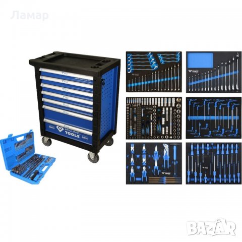 Оборудвана инструментална количка - 473 части; BRILLIANT TOOLS