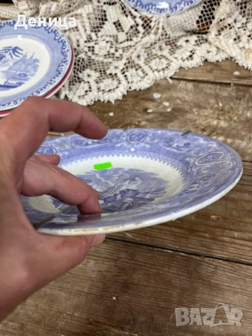 Три старички красавици♥️  Rörstrand  "Slinga" Розов кант и черна декорация Диаметър -21.5 см , снимка 6 - Чинии - 54185989