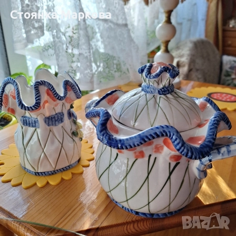 Порцеланови бонбониера и вазичка, снимка 6 - Декорация за дома - 52430634