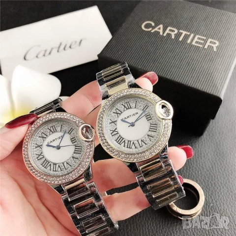 Луксозен дамски ръчен часовник CARTIER. Ръчен водоустойчив часовник, снимка 5 - Дамски - 52220875
