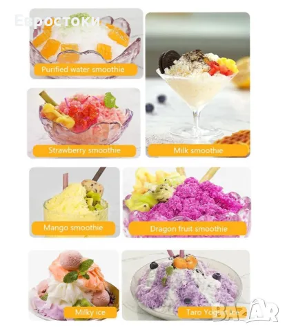 Електрическа стъргалка за лед и замразена храна Snowflake, преносима, презареждаща се, прави снежинк, снимка 4 - Кухненски роботи - 49786445