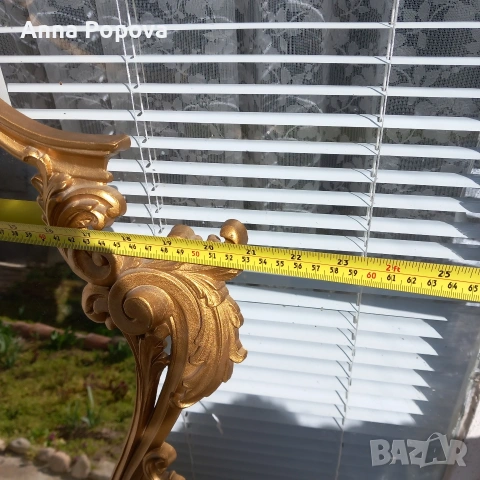 Бароково огледало с позлата, снимка 3 - Огледала - 54011589