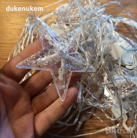 Светлинна завеса 12 звездички, 138 LED, 8 режима, таймер, 2.3 м х 1 м, снимка 10 - Външни лампи - 52572704