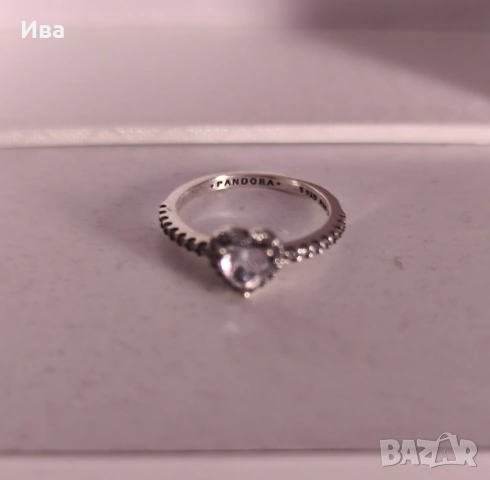 Сребърен пръстен Pandora, снимка 3 - Пръстени - 54316874