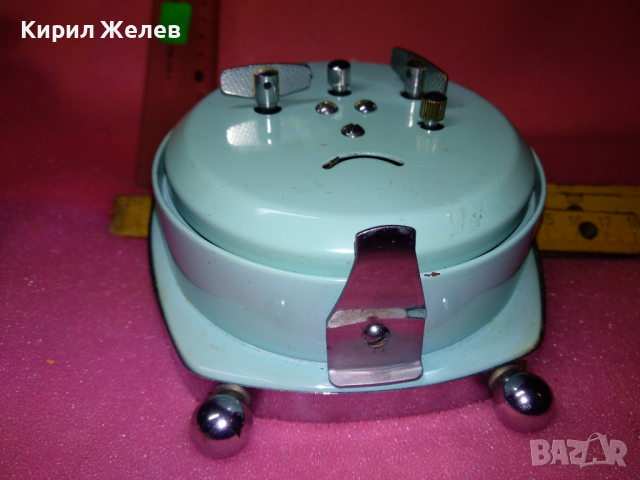 Стар КОЛЕКЦИОНЕРСКИ КИТАЙСКИ ВИНТИДЖ МОДЕЛ МЕХАНИЧЕН БУДИЛНИК НАСТОЛЕН ЧАСОВНИК 43499, снимка 12 - Антикварни и старинни предмети - 44536586