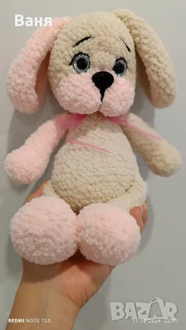 Ръчно плетено кученце, снимка 3 - Плюшени играчки - 47624742