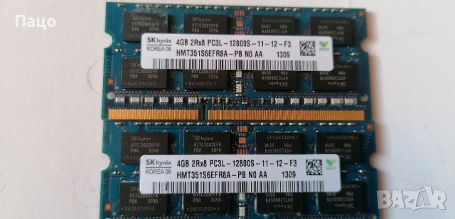 SK HYNIX 8GB/2X4GB 2RX8 PC3L12800S, снимка 4 - Части за лаптопи - 42384265