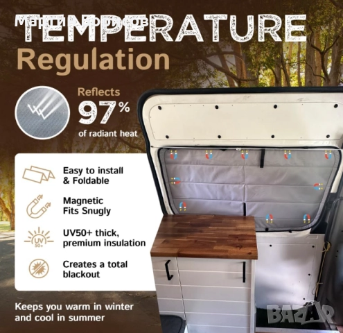 Покривало за страничен прозорец на Mercedes Sprinter кемпер, снимка 5 - Аксесоари и консумативи - 52062894