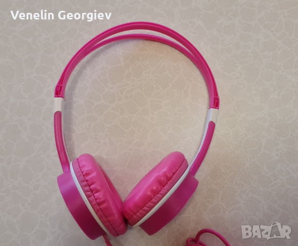 Жични детски слушалки BuddyPhones Travel, Light Pink, снимка 2 - Други - 44709387