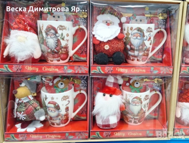 Коледен подаръчен комплект с чаша, лъжичка и мека играчка – моментална празнична атмосфера у дома, снимка 6 - Декорация за дома - 52587285