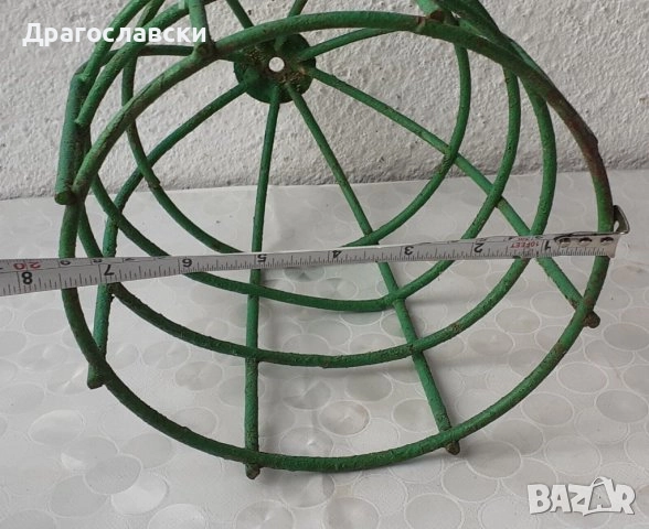 Разни абажури, стъклени и други: абажур от метал, стар, абажури, метал, стъкло, снимка 9 - Други - 42511729