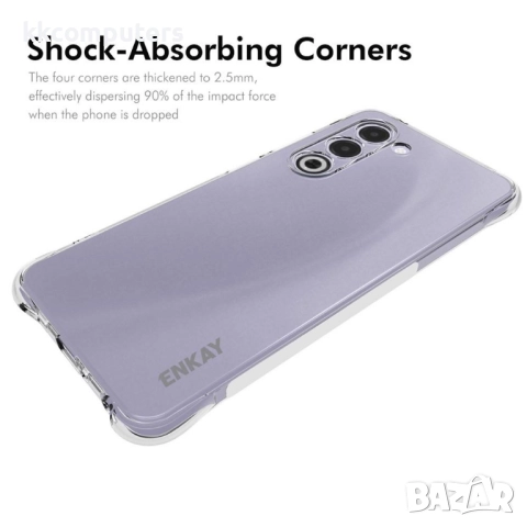 Oppo A5 5G калъф ENKAY HAT PRINCE – прозрачен, удароустойчив и антислип TPU гръб, снимка 2 - Резервни части за телефони - 51607540