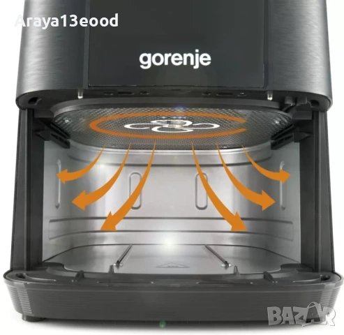 Фритюрник с горещ въздух Gorenje AF1350DWB, 5.4 литра, снимка 8 - Фритюрници - 53875202