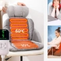 Ергономична отопляема седалка с велур и подвижна възглавница – Перфектна за дом и офис, снимка 4