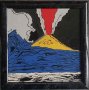Картина Вулкан Етна Пейзаж маслени бои 2004 г. Цветна свежа, снимка 2