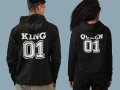 Качествени Суичъри за семейства и влюбени двойки King & Queen , The Boss The Real Boss 4 модела, снимка 4