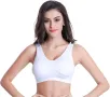 Manxing 3 броя спортни сутиени без шевове с подплънки за жени, Размер S, снимка 2