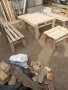 комплект маса с пейка , снимка 1 - Градински мебели, декорация  - 44492893