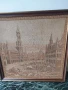 Гент-Брюксел 54см/2бр стари финни белгийски гоблени/средновековен градски пейзаж/дървена рамка, снимка 1