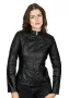 Дамско кожено яке черно 4202, снимка 11