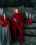 Червен Дамски Комплект с Шал , снимка 5