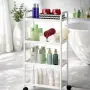 Компактна дизайнерска количка-етажерка за организиране на баня и кухня, снимка 1