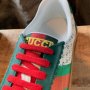 Мъжки кецове Gucci Dapper Dan GG Print White Green Web Sneakers 45 нови, снимка 4