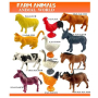 Комплект домашни животни, Ферма, 12 броя, блистер Код: 679932, снимка 2