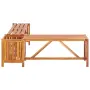 vidaXL Градинска ъглова пейка с плантер, 117x117x40 cм, акация масив, снимка 6