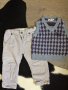 Zara Джинсов панталон и елек, снимка 1 - Комплекти за бебе - 38917293