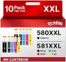 Нов Комплект мастилници 580 581 XXL за Canon Pixma TS6150 TS8250 TR8550 принтер тонер мастило печат, снимка 1