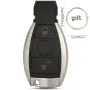 Кутийка за ключ с 2 бутона за Mercedes-Benz, Smart Key, хромиран, с авариен ключ, снимка 3