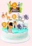 11 бр Зоо Диви животни сафари джунгла Happy Birthday топер топери торта мъфини кексчета рожден ден, снимка 1