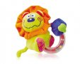 Бебешка плюшена играчка дрънкалка Лъвче с рингче  / Lorelli Toys
