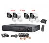 3MP 720р AHD пакет за видеонаблюдение DVR + камери + кабели, снимка 1 - Комплекти за видеонаблюдение - 30966943