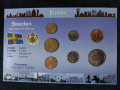 Комплектен сет - Швеция 1971-2001 , 7 монети
