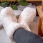 Пухкави чорапи, домашни чорапи, пухкави зимни пантофи, противоплъзгащи, супер топли, плюшена подплат, снимка 4