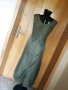 Маслено зелена дълга непромокаема рокля Л, снимка 4