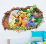 Дупка в стена Winnie The Pooh Мечо Пух самозалепващ стикер лепенка за детска стая стена