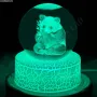 LED Светеща кристална топка/лампа, 3D сензорна-Панда, снимка 1