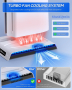 RGB Стойка за зареждане с охлаждащ вентилатор за конзола PS5 Slim Disc & Digital Edition 2023, снимка 3