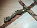 дървен кръст с христос и ланец-1.2метра, снимка 6