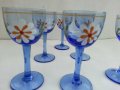 Чашки за ракия цветно синьо стъкло , снимка 5