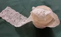 Бяла дантела-еластична ликра, коприна. , снимка 4