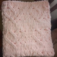 Меки плетени одеялца от прежда Ализе пуфи, снимка 3 - Спално бельо и завивки - 38389917