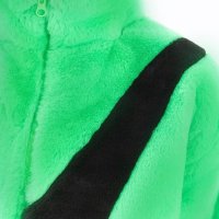 Дамско яке Nike Faux Fur Green - размер XS/S, снимка 2 - Якета - 40677623